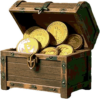 Chest full of gold coins