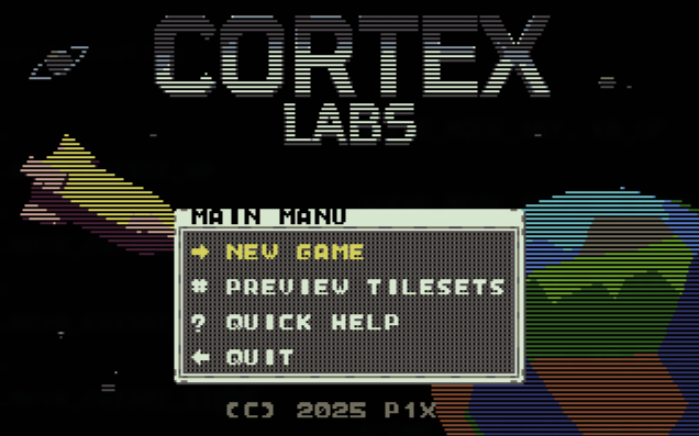 Menu screen