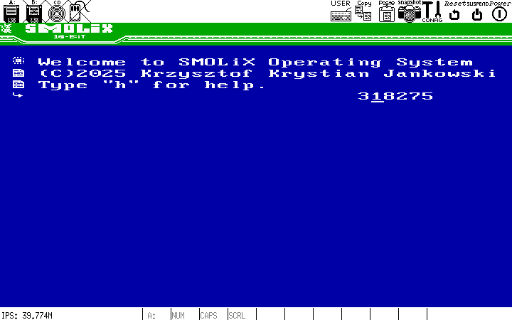 Welcome screen